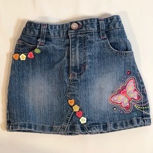 denim skirt with attached shorts